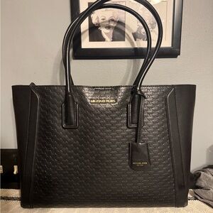Michael Kors Black Woven Tote